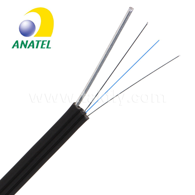 Czarny kabel światłowodowy SM G652D Samonośny zewnętrzny 2-żyłowy kabel światłowodowy