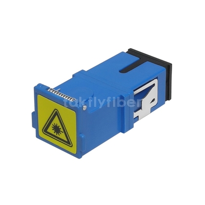 Adapter SC UPC typu Shutter Simplex Adapter światłowodowy w kolorze niebieskim
