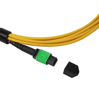 Plenum OFNP MPO Patch Cord 1m 3ft MTP-12 APC Kobieta do MTP-12 APC Kobieta Single Mode OS2