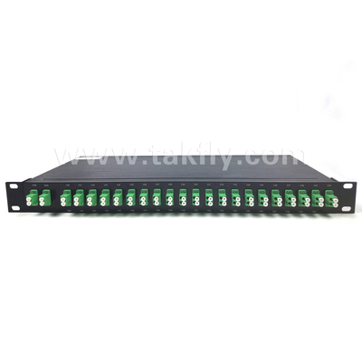 100 GHz AWG 40CH DWDM MUX DEMUX z wysokością włókna -100-0μm i średnicą kabla 0,9 mm