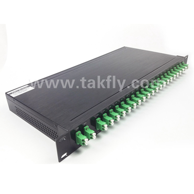 100 GHz AWG 40CH DWDM MUX DEMUX z wysokością włókna -100-0μm i średnicą kabla 0,9 mm