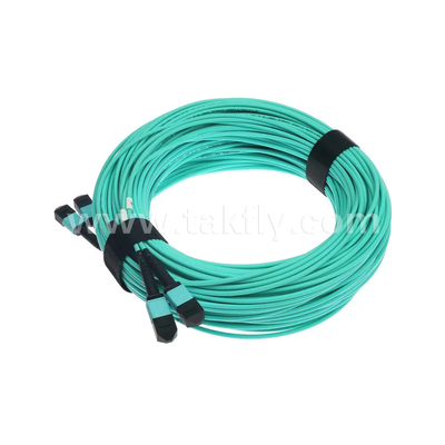 24 rdzenia MTP Kabel trunkowy Jumper światłowodowy dla centrum danych FTTX PVC Dostosowywalny