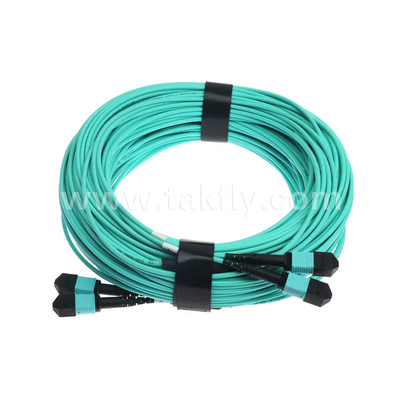 24 rdzenia MTP Kabel trunkowy Jumper światłowodowy dla centrum danych FTTX PVC Dostosowywalny