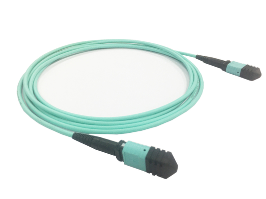 Elite Multimode OM3 50/125, Plenum OFNP Typ B MPO Patch Cord 3m 10ft MTP-12 PC Kobieta Do MTP-12 PC Kobieta