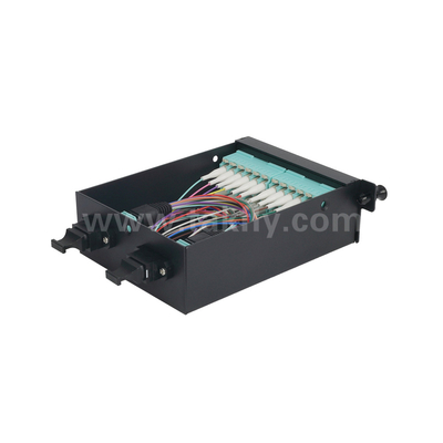 Włókno optyczne MPO Kaseta MTP Panel patch Aluminium Alloy Slidable Type Management For Data Center FTTX