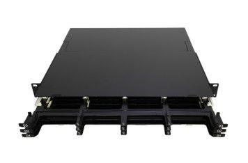 Panel kasetowy MPO MTP o 144-rodzień z interfejsem z łącznikiem LC i głębokością 200 mm do zarządzania włóknami o wysokiej gęstości