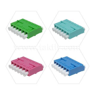 LC Adapter Cable Coupler APC/UPC SM/MM Simplex/Duplex/Quad/6 dróg/8 dróg Fiber Optic For Data Center FTTH