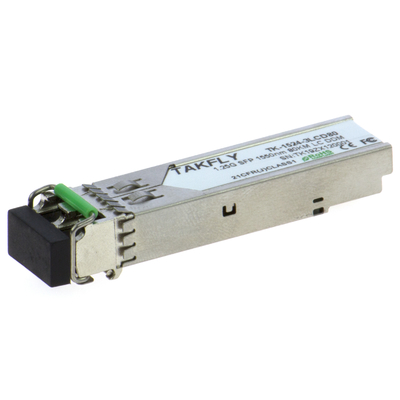 1.25G SFP 1550nm 80KM SMF DDM LC CISCO JUNIPER HUAWEI Kompatybilny moduł nadajnika optycznego z czułością odbiornika -26dBm
