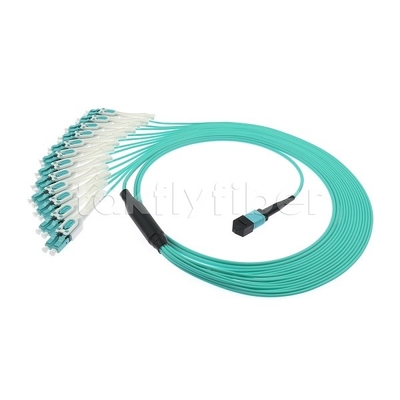 24 F MPO-LC Uniboot OM3 Fiber Patch Cord 12x LC DX Idealny do dużych sieci