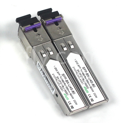 1.25G SFP BIDI Moduł Tx1490/Rx1550nm 80KM SMF DDM LC CISCO JUNIPER HUAWEI KOMPATYWNY
