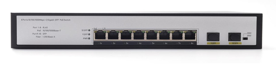 DF-2F-8GP 2-Port 10/100/1000 Mbps 8+2 Porty światłowodowe Gigabit Poe Switch