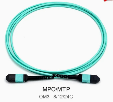 8/12/24core 2m-50m High Density PVC/LSZH UL Certification Female/ Male MPO-MPO Sm Om3 Om4 Om5 Trunk Cable Patch Cord Fiber Optic Jumper