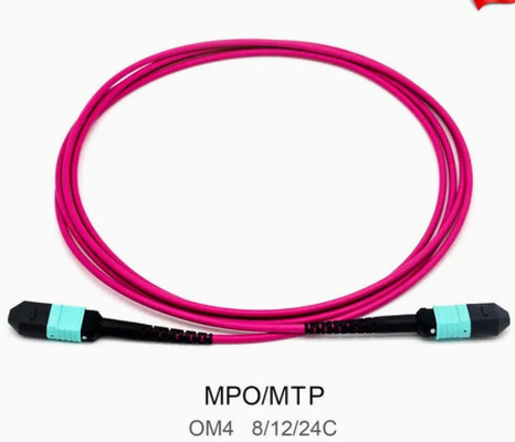 8/12/24core 2m-50m High Density PVC/LSZH UL Certification Female/ Male MPO-MPO Sm Om3 Om4 Om5 Trunk Cable Patch Cord Fiber Optic Jumper