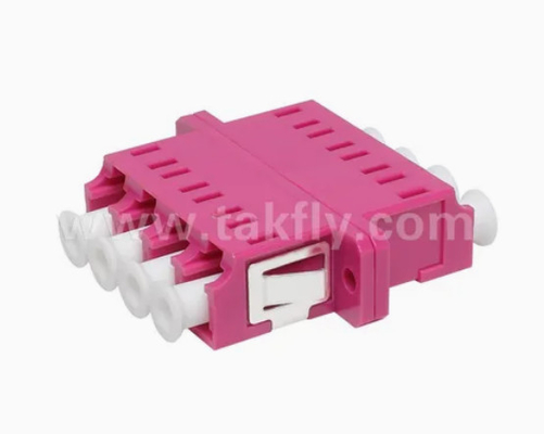 LC Quad APC Upc 4 Core Adapter światłowodowy z płaszczem Simplex i Duplex Body Style Strata wstawienia ≤0,2dB