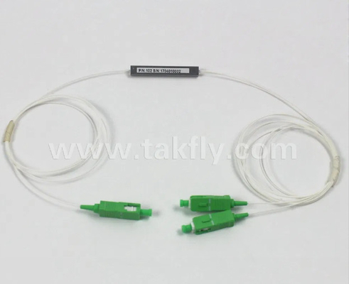 1X2 900um Mini Steel Tube Fiber Optic PLC Splitter Module Wysoka niezawodność i stabilność
