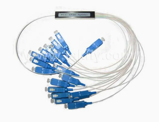 1X16 FTTX Mini Steel Tube Fiber Optic PLC Splitter Cable Diameter 0.9mm dla zastosowań FTTX