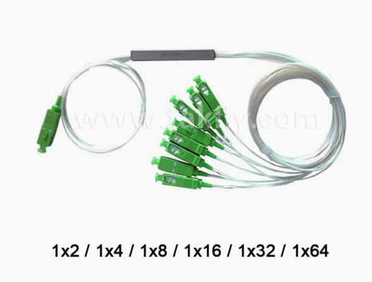1X16 FTTX Mini Steel Tube Fiber Optic PLC Splitter Cable Diameter 0.9mm dla zastosowań FTTX
