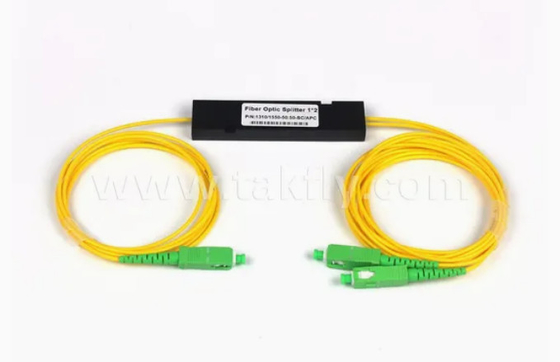 1x2 Single Mode ABS SC PLC Splitter Fiber Optic Sc APC 1 do 2 PLC Splitter