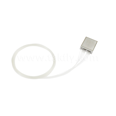Przemysłowy typ 16CH Ultra Compact DWDM Mux Demux, 100GHz C18-C48, Wysoka dokładność długości fali, jednostronne wyjście światłowodowe