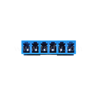 LC/UPC 6 Ways Adapter, SM OS2, Blue,Without Flange Single Mode dla sieci