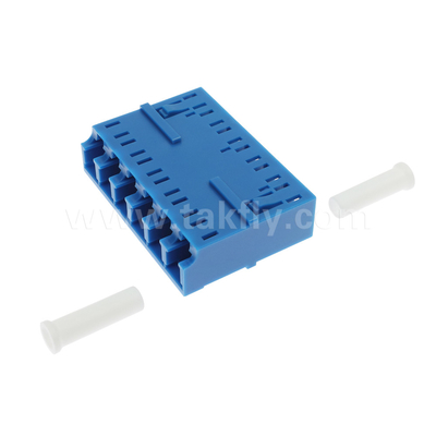 LC/UPC 6 Ways Adapter, SM OS2, Blue,Without Flange Single Mode dla sieci