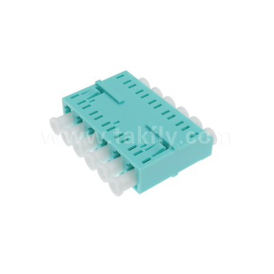 LC/PC 6 Drogi Adapter MM OM3 Aqua OM4 Fioletowy Błękitny Bez Flanki Stabilność Temperaturowa -40°C ≈ 85°C Dodatkowa Strata≤0,2dB