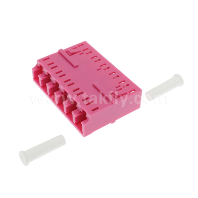 LC/PC 6 Drogi Adapter MM OM3 Aqua OM4 Fioletowy Błękitny Bez Flanki Stabilność Temperaturowa -40°C ≈ 85°C Dodatkowa Strata≤0,2dB