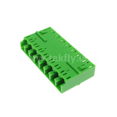 LC/UPC 8 Port Single Mode SM OS2, Zielony, bez paska Adapter światłowodowy do telekomunikacji