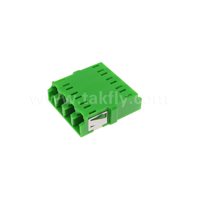 4 porty wysokiej gęstości LC/APC Quad Type wewnętrzny adapter migawki jednowarunkowy OS2, zielony bez flensów do sieci