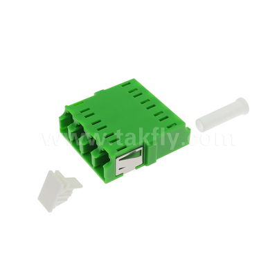 4 porty wysokiej gęstości LC/APC Quad Type wewnętrzny adapter migawki jednowarunkowy OS2, zielony bez flensów do sieci