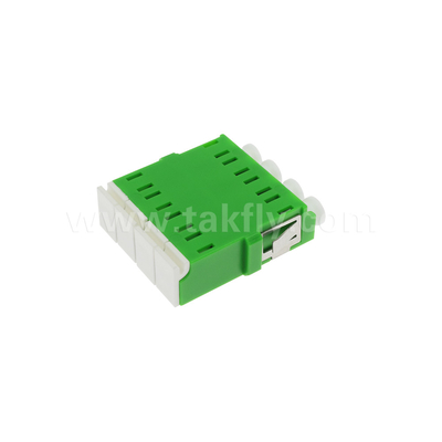 4 porty wysokiej gęstości LC/APC Quad Type wewnętrzny adapter migawki jednowarunkowy OS2, zielony bez flensów do sieci