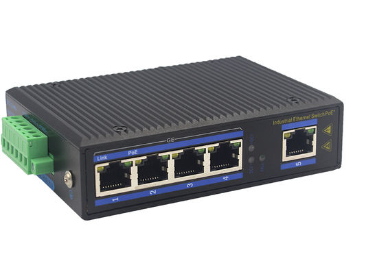 Przemysłowy przełącznik Ethernet POE 4-portowy Gigabit z gniazdem SFP