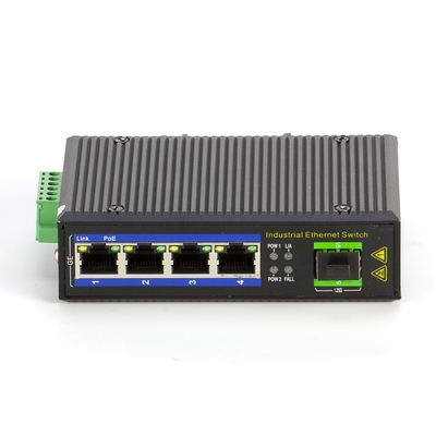 Przemysłowy przełącznik Ethernet POE 4-portowy Gigabit z gniazdem SFP