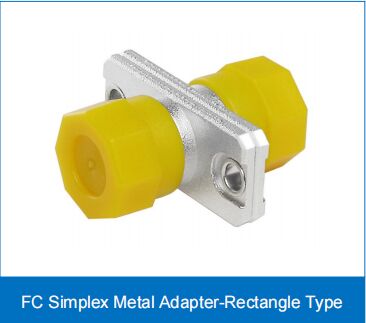 FC Simplex Metal Adapter-Rectangle Typ APC Zielony SM/MM Niski IL