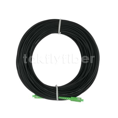 FTTH Zewnętrzny Wysokiej Wytrzymałości 3.0 Kevlar Czarny TPU Jednomodowy Światłowodowy Kabel Krosowy SCAPC do SCAPC SM G657B3