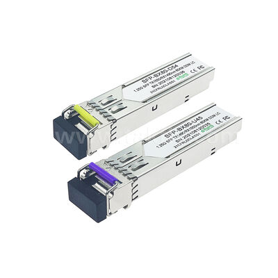 Moduł nadawczo-odbiorczy SFP 1.25 Gb/s 80 km LC Zasięg Tx1490nm/Rx1550nm Dwukierunkowy SFP dla Centrum Danych FTTH FTTX