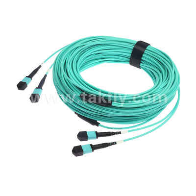 24 włókna 2x12F MPO MTP- 2x12F MPO MTP Męski Kobieta OM3 OM4 Multimode Fiber Optic Patchcord / Optical Fiber Patch Cable / Optical Breakout Cable / Optical Fiber Trunk Cable / Optical Fiber Fanout Cable