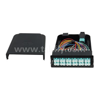 Wysokiej gęstości 1U 19 cali 96F MPO MTP - LC SM MM Panel Fiber Optical Patch Panel / Fiber Optic Chassis / Fiber Optic ODF / Fiber Optic Distribution Box dla 4 sztuk 24F MPO MTP-LC Cassette