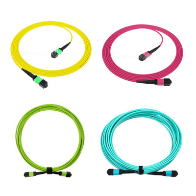MPO/MTP Patchcord Jednopodobny multimod LSZH 8f/12f/24f Kabel światłowodowy do centrów danych FTTX