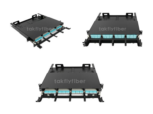 High-Density MPO Patch Panel with 12F Fiber Counts and Customizable Options for Data Centers