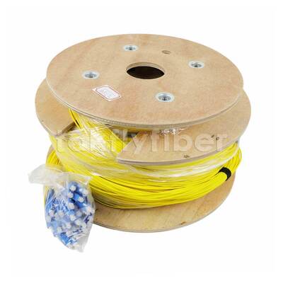 48 rdzeni G657A OS2 Pre-terminated Breakout Cable Fanout Pigtail z dostosowaną długością dla FTTH Data Center