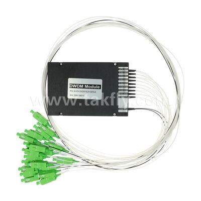 Moduł DWDM światłowodowy 8+1 kanałowy MUX+DEMUX ABS dla centrum danych, telekomunikacji, 5G