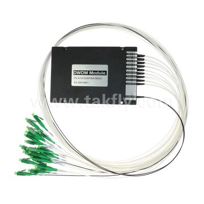 Moduł DWDM światłowodowy 8+1 kanałowy MUX+DEMUX ABS dla centrum danych, telekomunikacji, 5G