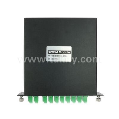 DWDM 8+1Channel MUX+DEMUX LGX Moduł światłowodowy dla centrów danych Telecom 5G