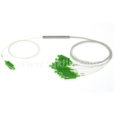 Włókno optyczne PLC Splitter 1 * N rurki stalowej SC APC/UPC 0,9 mm dla centrum danych Telecom FTTX