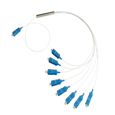 Włókno optyczne PLC Splitter 1 * N rurki stalowej SC APC/UPC 0,9 mm dla centrum danych Telecom FTTX