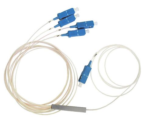 Włókno optyczne PLC Splitter 1 * N rurki stalowej SC APC/UPC 0,9 mm dla centrum danych Telecom FTTX