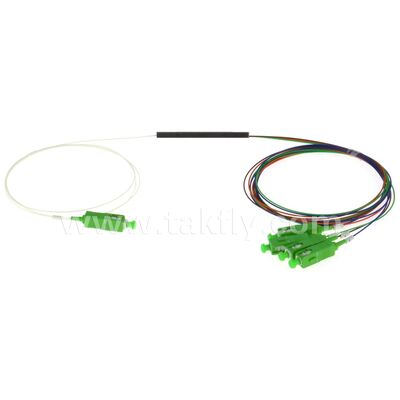Włókno optyczne PLC Splitter 0,9mm kolorowe gniazda Mini Steel Tube SC APC/UPC dla centrum danych Telecom FTTX