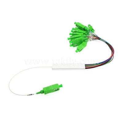 Włókno optyczne PLC Splitter 0,9mm kolorowe gniazda Mini Steel Tube SC APC/UPC dla centrum danych Telecom FTTX