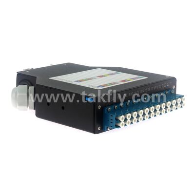 1U rackmount z dostępem przednim ODF z 2 taczkami splice i pojemnością 12-48 rdzeni